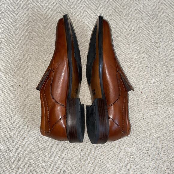 JOHNSTON & MURPHY Men's Brown Sheepskin Leather Loafers #20-3482 Size 9M - Picture 5 of 9